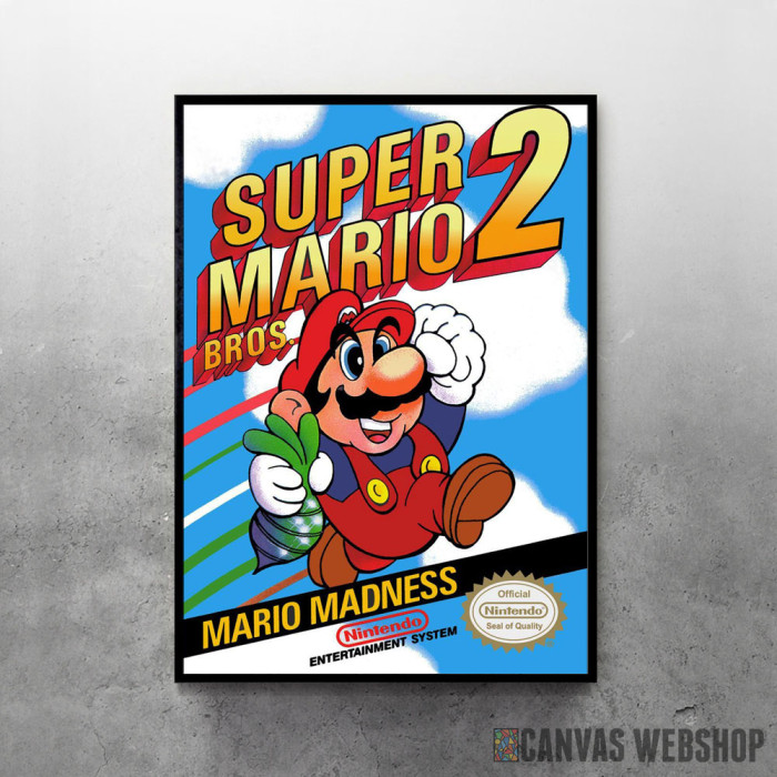 super mario bros 2 uramljen poster